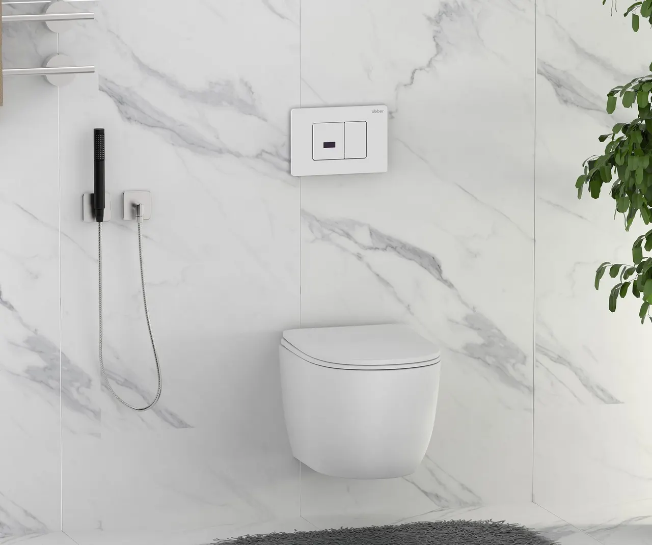 Товар: Кнопка смыва сенсорная ABBER AC0122SMW белая матовая - фото 3 Кнопка смыва сенсорная ABBER AC0122SMW белая матовая — фото 3, Кнопки смыва