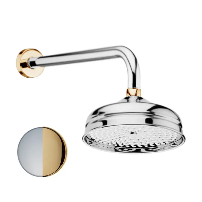 Товар: Верхний душ с кронштейном Fiore 30CO8637, хром/золото - фото 1 Верхний душ с кронштейном Fiore 30CO8637, хром/золото — фото 1, Верхние души