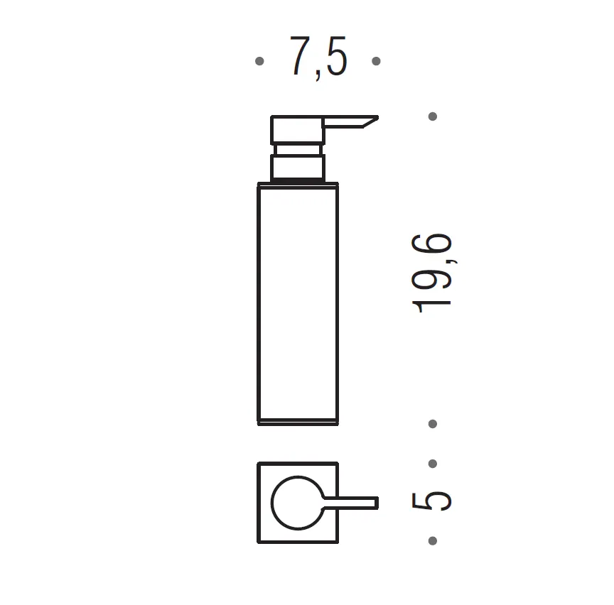Дозатор COLOMBO DESIGN MINI Q B9344 настольный цвет хром — фото 2, Дозаторы