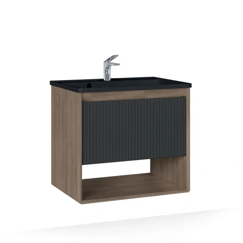 Toss.01.70/P/DS-A/JR Тумба Tossony 70 подвесная Дуб Самдал/Антрацит антрацит JORNO — фото 4, Тумбы под раковину