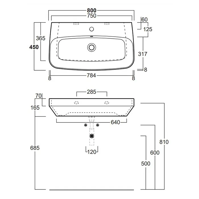 Раковина SIMAS BADEN BADEN подвесная или накладная с одним отверстием цвет белый BB12 — фото 2, Раковины накладные