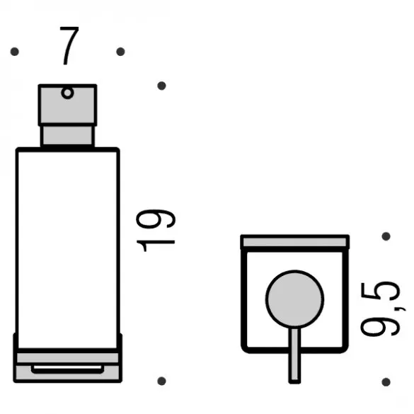 Дозатор COLOMBO DESIGN LOOK B9316.BM настенный цвет белый матовый — фото 2, Дозаторы