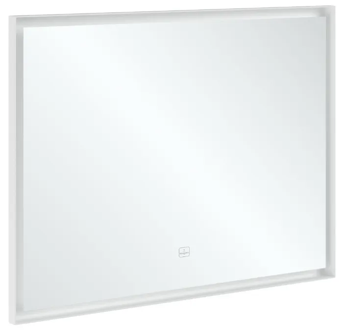 Зеркало, Villeroy&Boch, Subway 3.0, прямоугольное, ширина, мм-1000, глубина, мм-47,5, высота, мм-750, тип установки-настенный, с подсветкой, тип освещения-светодиодная подсветка (LED), рама-есть, материал рамы-алюминий, крепления в комплекте. цвет рамы-белый матовый A4631000 — фото 1, Зеркала в ванную комнату