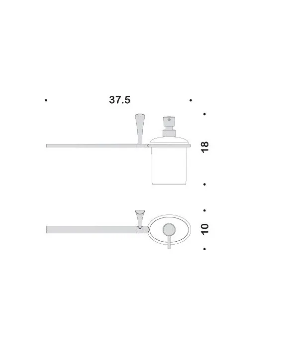 Полотенцедержатель с дозатором COLOMBO DESIGN LAND B2874DX настенный цвет хром — фото 2, Дозаторы