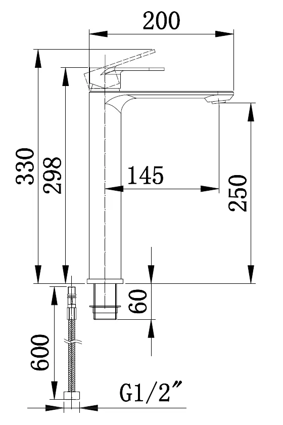 Смеситель SANTA XL для раковины, хром, высокий BOCH MANN BM9129 — фото 5, Смесители для раковины