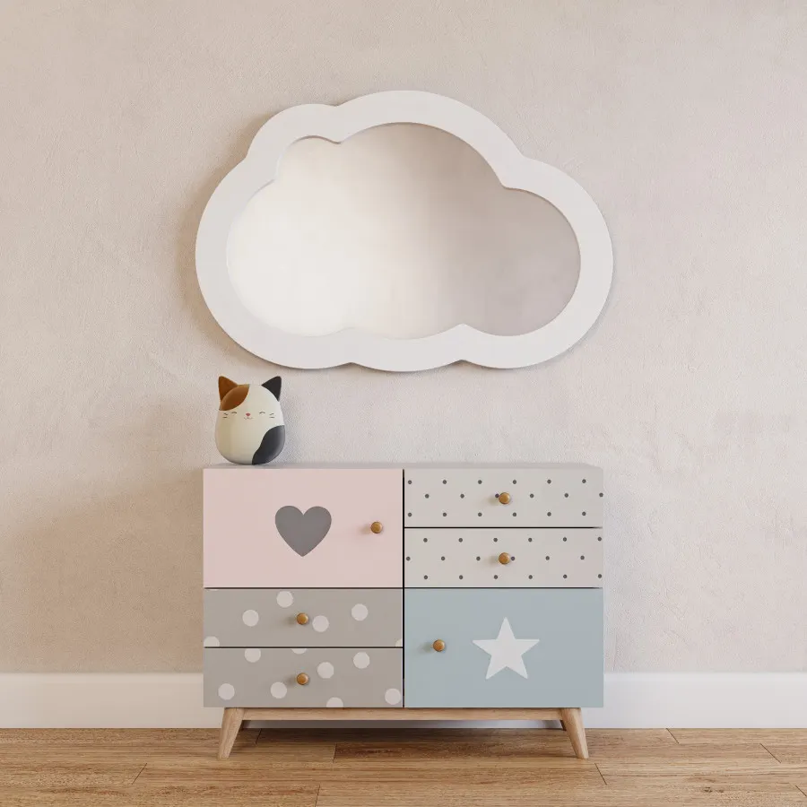 Товар: Зеркало КАСПЕР ОБЛАКО, навесное, белый матовый 1A283602CRE20 - фото 7 Зеркало КАСПЕР ОБЛАКО, навесное, белый матовый 1A283602CRE20 — фото 7, Зеркала в ванную комнату