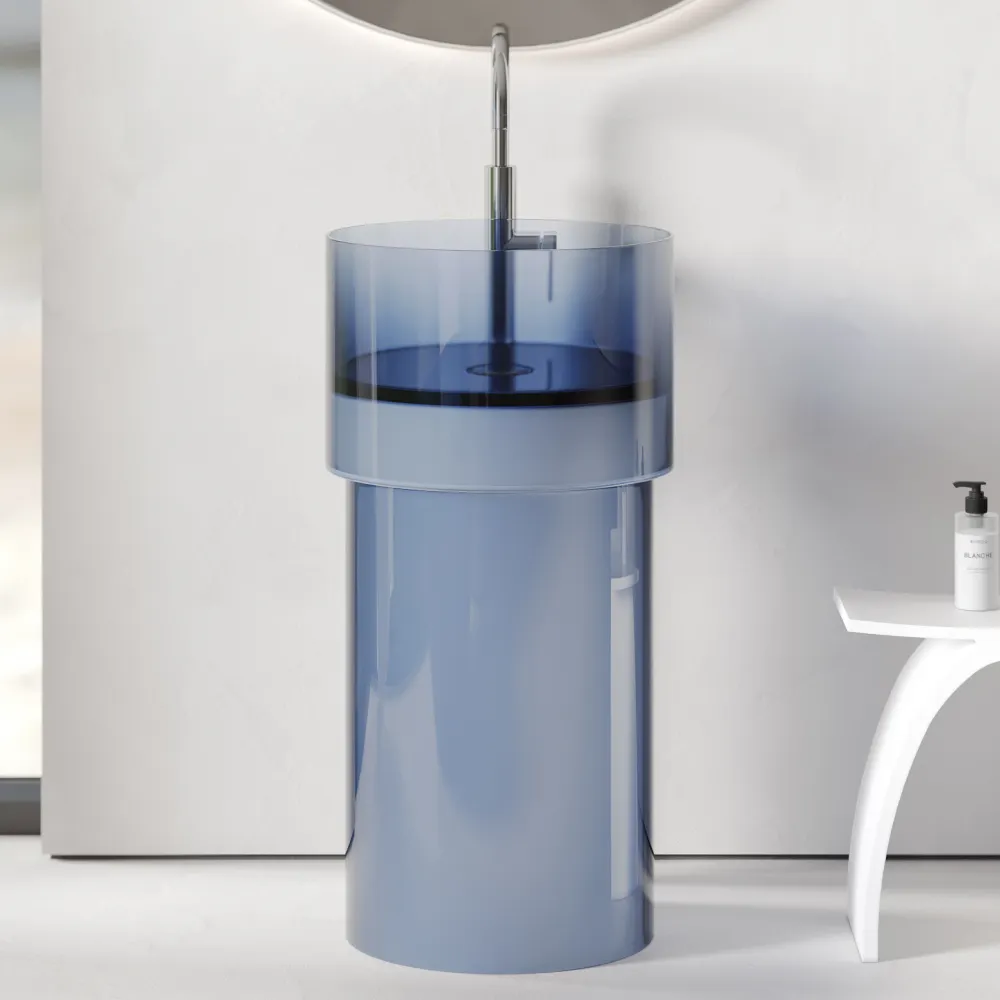 Товар: Раковина отдельностоящая прозрачная ABBER Kristall AT2701Saphir-H синяя - фото 1 Раковина отдельностоящая прозрачная ABBER Kristall AT2701Saphir-H синяя — фото 1, Раковины напольные