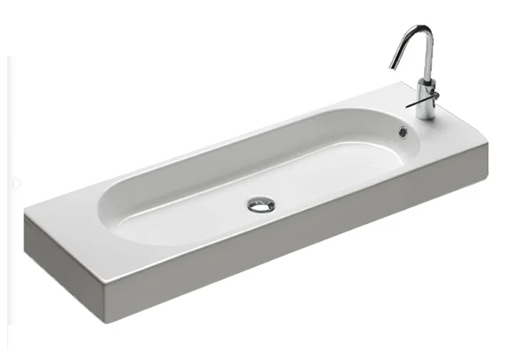 Товар: Раковина HATRIA AREA Y0W501 подвесная или на тумбу с одним отверстием с переливом цвет белый - фото 1 Раковина HATRIA AREA Y0W501 подвесная или на тумбу с одним отверстием с переливом цвет белый — фото 1, Раковины