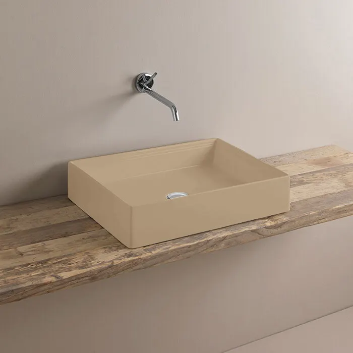 Раковина Artceram Scalino накладная без отверстий цвет cream SCL002 22 00 — фото 1, Раковины накладные