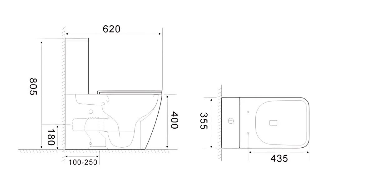 Унитаз MANLIO Tornado напольный безободковый CT10618 (630х350х805) Ceruttispa — фото 5, Напольные унитазы