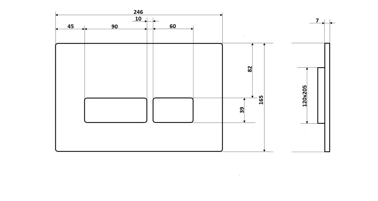 Кнопка CR02WH смыва для инсталляций Ceruttispa (белая, матовая) — фото 3, Кнопки смыва