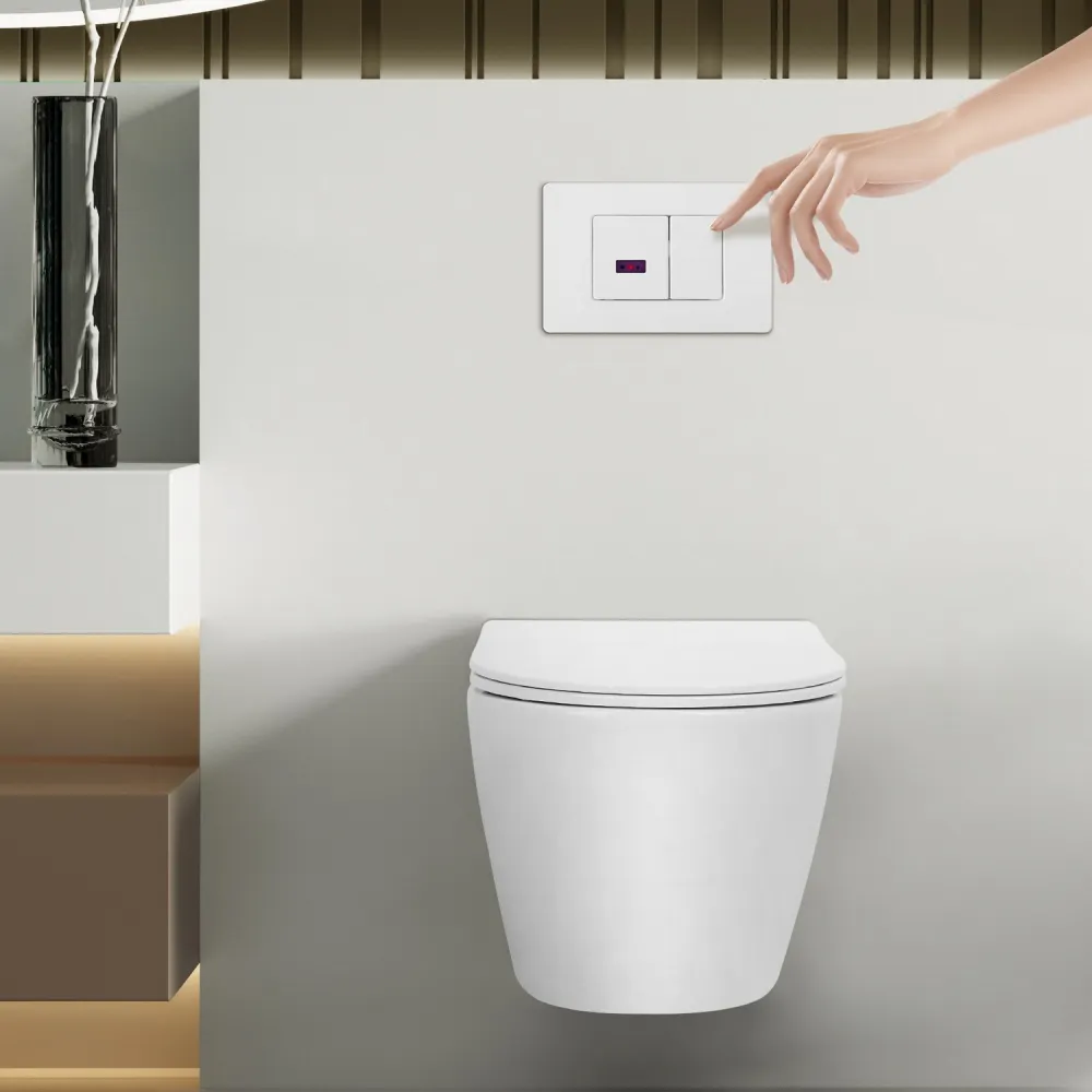 Товар: Кнопка смыва сенсорная ABBER AC0122SMW белая матовая - фото 2 Кнопка смыва сенсорная ABBER AC0122SMW белая матовая — фото 2, Кнопки смыва