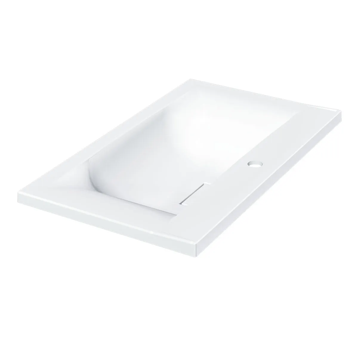 Товар: Раковина VCB-3M750W из искусственного камня, цвет белый - фото 3 Раковина VCB-3M750W из искусственного камня, цвет белый — фото 3, Раковины