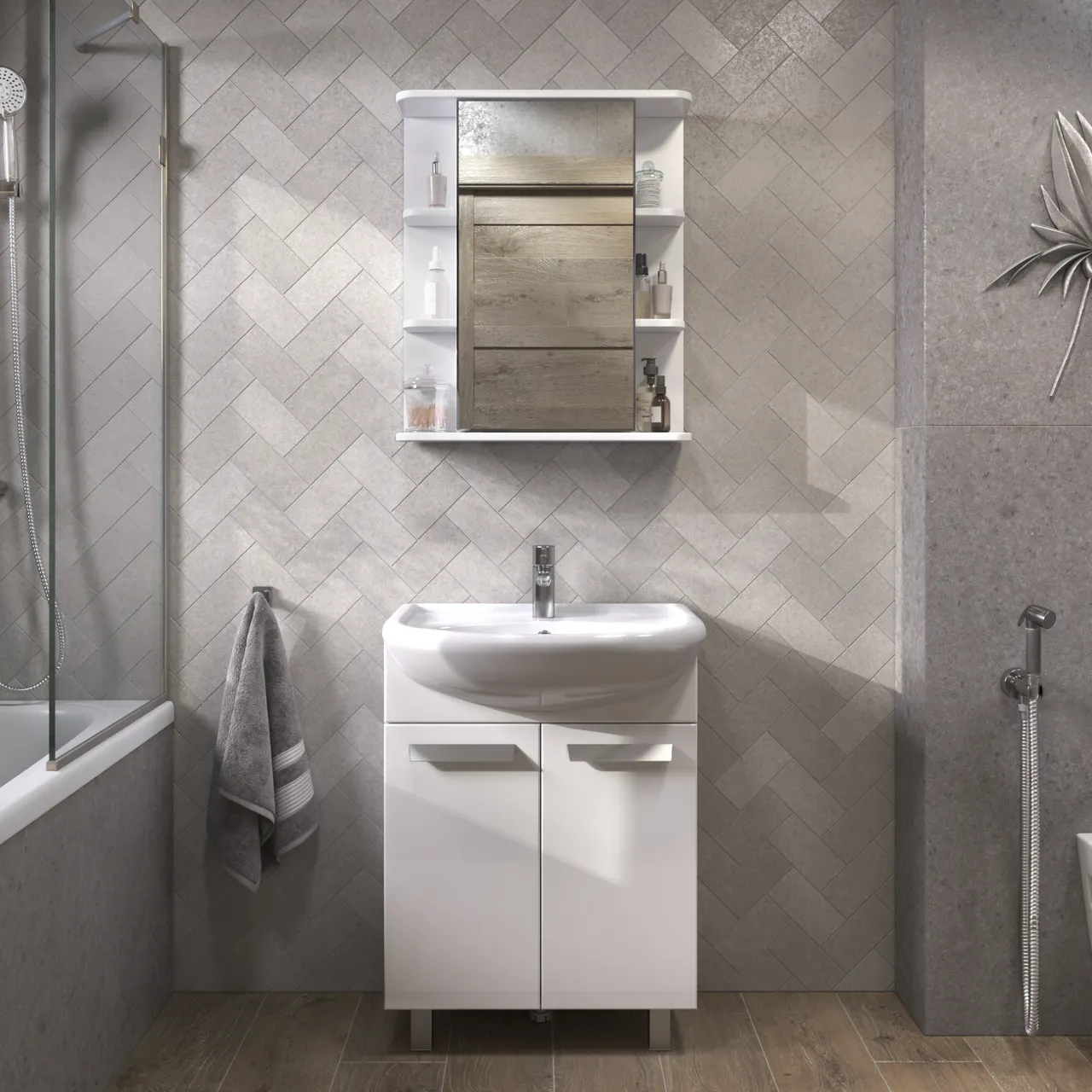 Товар: Тумба под раковину VIGO Hoska 60 напольная белый (230) - фото 5 Тумба под раковину VIGO Hoska 60 напольная белый (230) — фото 5, Тумбы под раковину