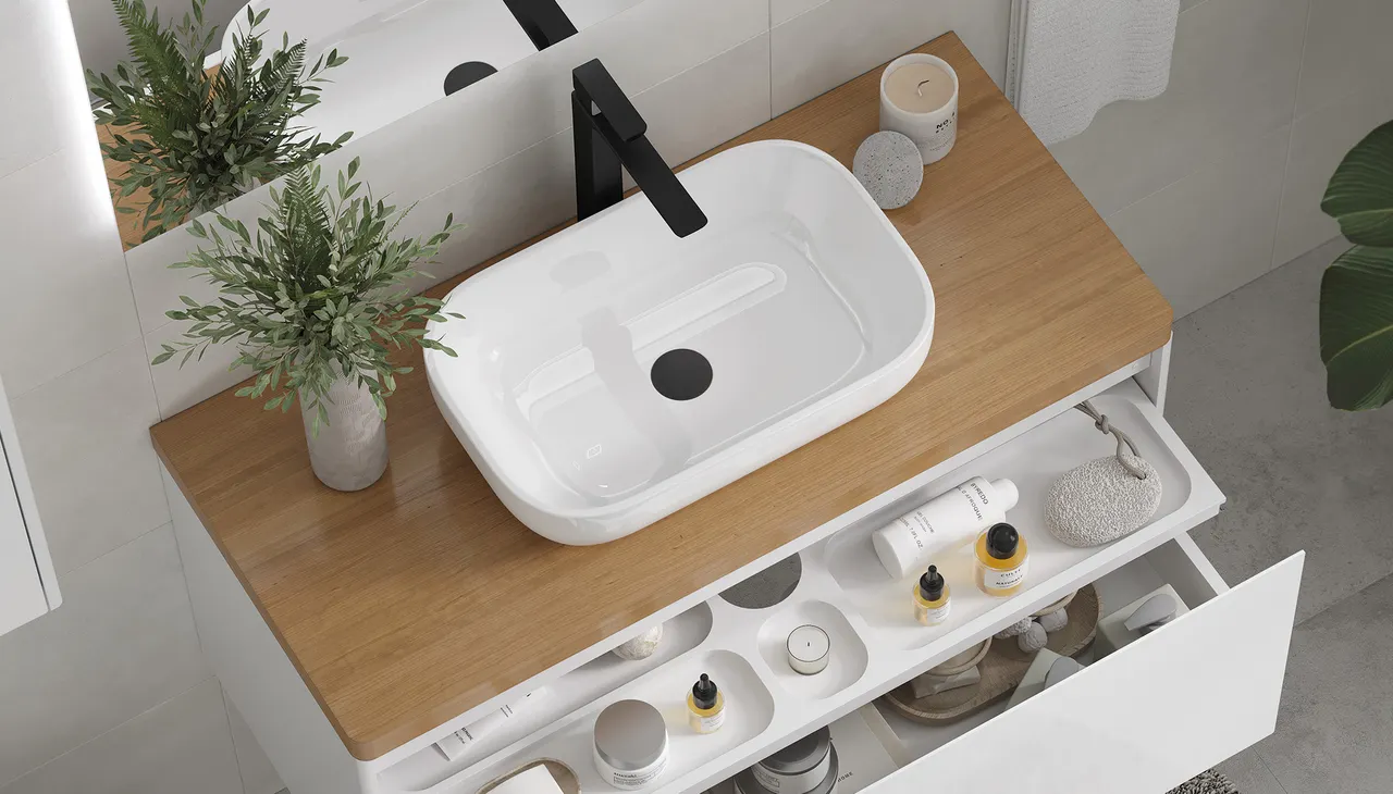 Столешница VELVEX Klaufs 1000 без отверстий, Invisible Line st.KLA.100 дуб французский — фото 4, Столешницы под раковину