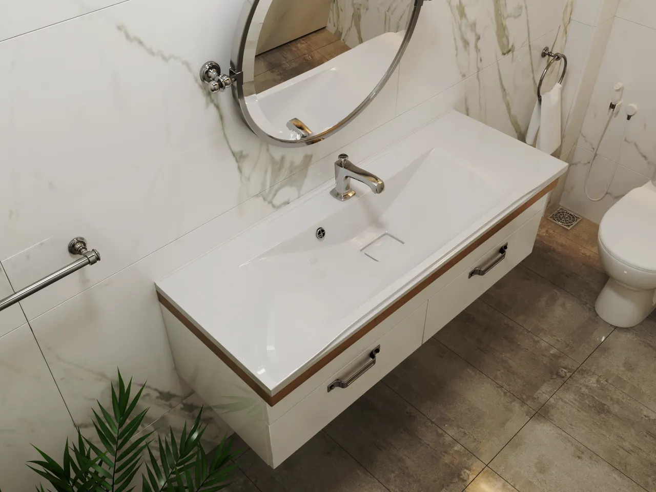 Раковина мебельная и на столешницу Milen 120 4627173210478 — фото 2, Раковины накладные