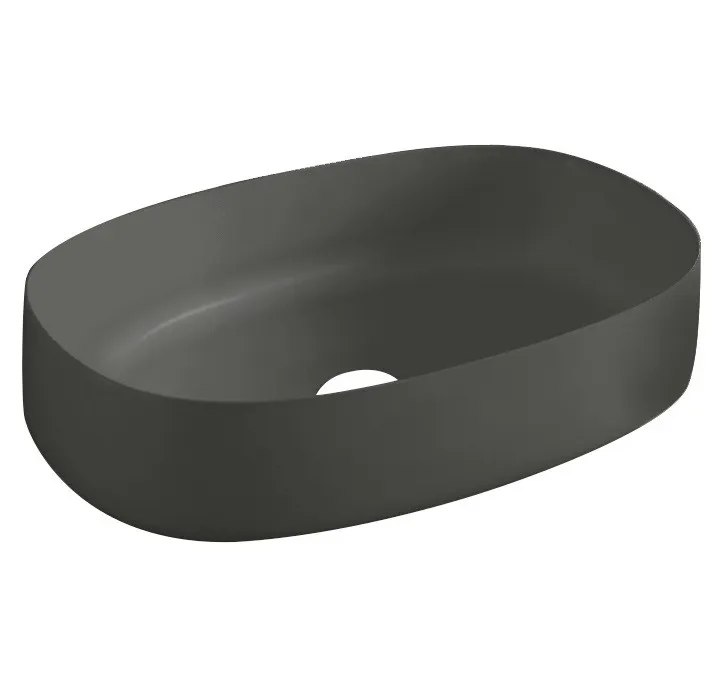 Раковина Artceram Cognac Quadro накладная без отверстий цвет черный матовый COL003 17 34 — фото 3, Раковины накладные