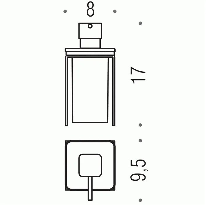 Дозатор COLOMBO DESIGN OVER B9329 настольный цвет нержавеющая сталь — фото 2, Дозаторы