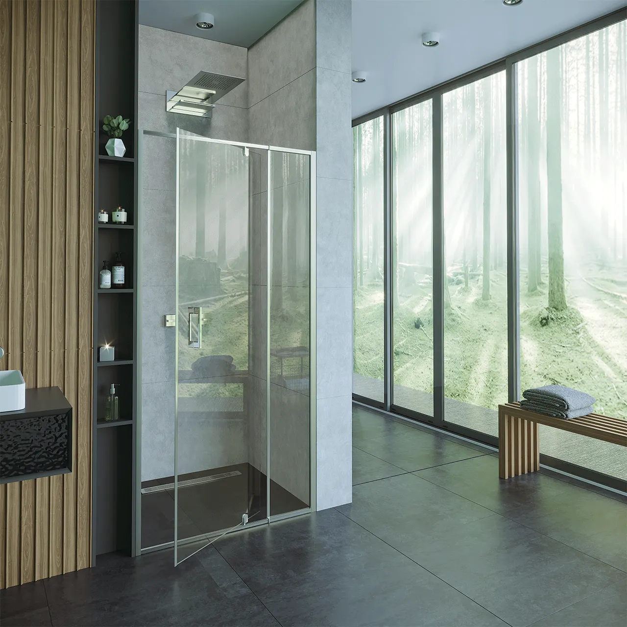 Товар: Душевая дверь ALEX BAITLER 7 серия AB71C120 прозрачное стекло - фото 1 Душевая дверь ALEX BAITLER 7 серия AB71C120 прозрачное стекло — фото 1, Душевые перегородки