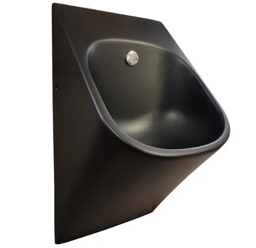 Писсуар Artceram La Fontana подвесной с сифоном и креплением цвет черный матовый LFO002 17 00 — фото 1, Писсуары