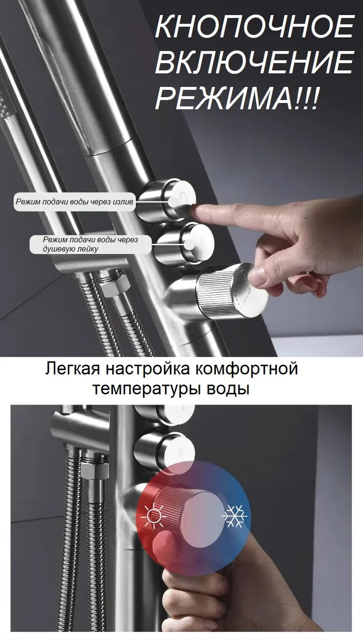 Смеситель SUV напольный для отдельностоящей ванны BOCH MANN BM10906 — фото 8, Смеситель для ванны