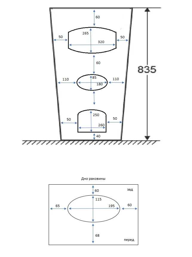 Раковина SANDRA напольная Ceruttispa 440х380х835 CT7828 — фото 4, Раковины напольные