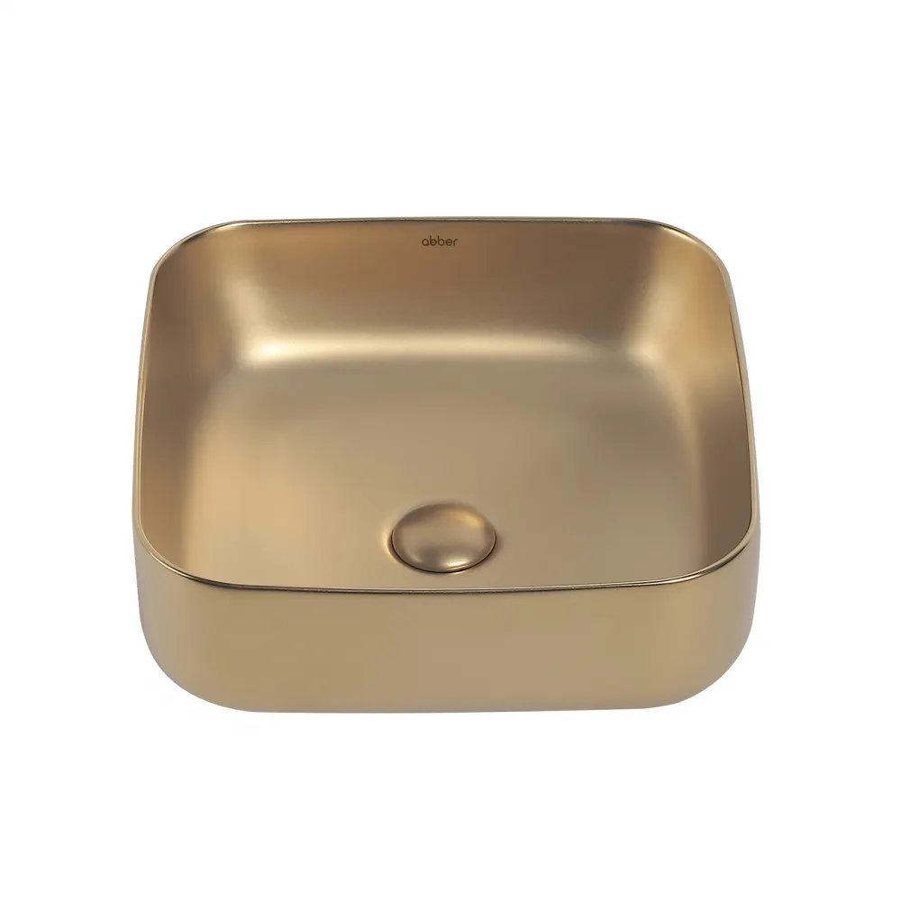 Товар: Раковина накладная ABBER Rechteck AC2211MMG золото матовое - фото 3 Раковина накладная ABBER Rechteck AC2211MMG золото матовое — фото 3, Раковины накладные
