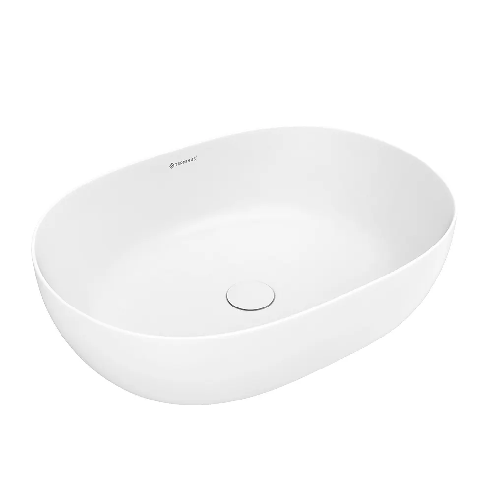 Раковина чаша Terminus Прато 03RN60x41x14W, белый — фото 1, Раковины накладные