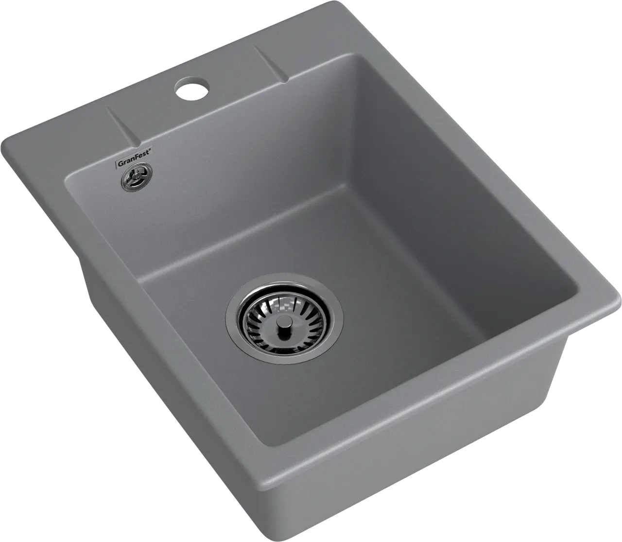 GRANFEST Мойка URBAN 240 1-чаша 400*490мм темно-серый арт.GF-UR- 240 темно-серый — фото 1, Кухонные мойки