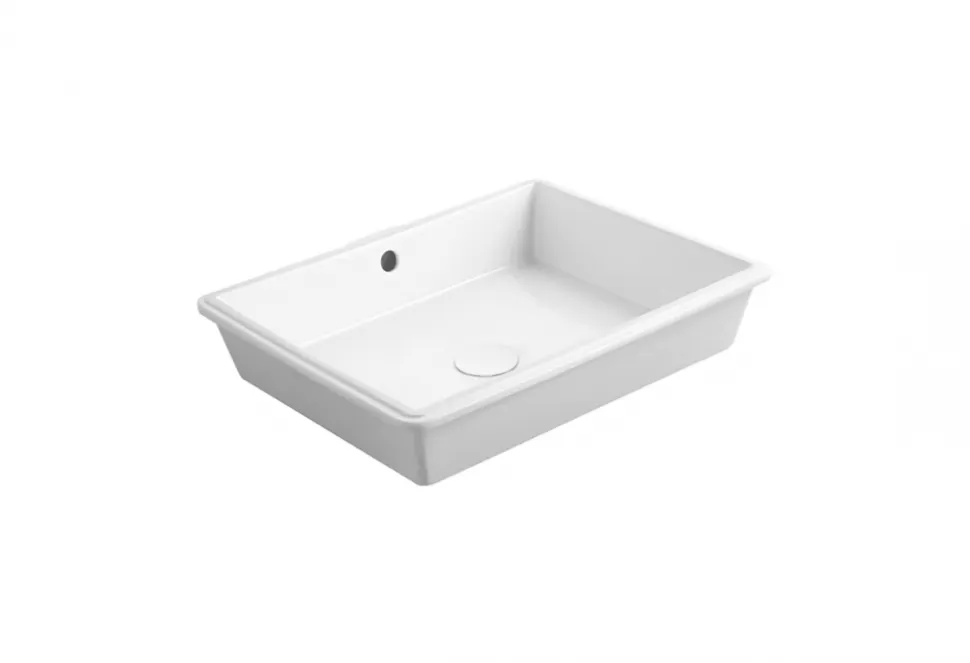 Раковина SIMAS AGILE под столешницу без отверстий цвет белый S59 — фото 3, Раковины встраиваемые снизу