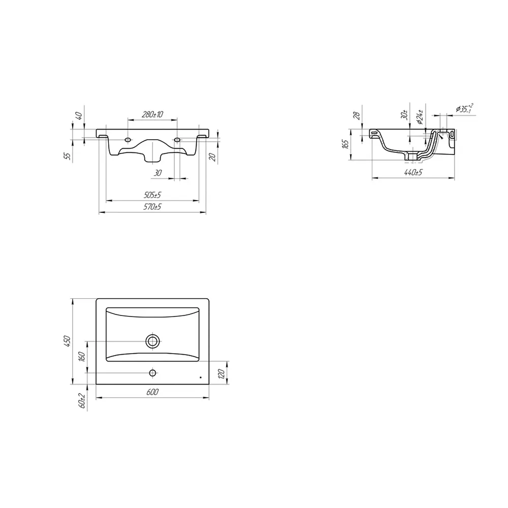 Товар: Раковина Cersanit Como UM-COM60/1, 60 см - фото 2 Раковина Cersanit Como UM-COM60/1, 60 см — фото 2, Раковины
