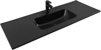 Товар: Раковина Aquanet Flat 120 черная матовая 00329258 - фото 6 Раковина Aquanet Flat 120 черная матовая 00329258 — фото 6, Раковины