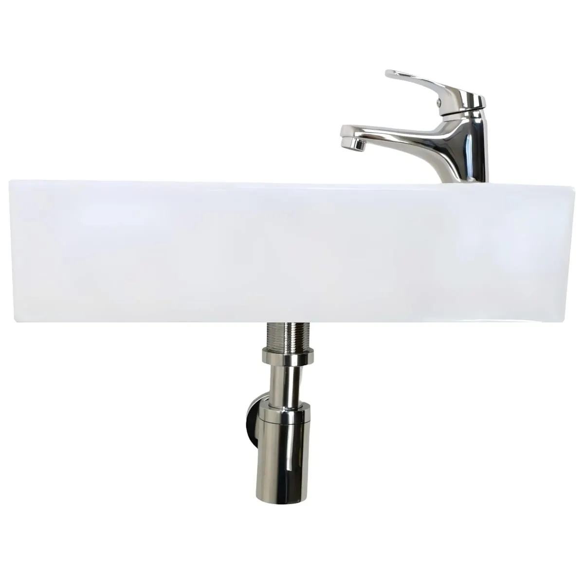 Раковина маленькая GS, 45x25x12 cm, отверстие справа. белая керамика 32577 — фото 12, Раковины