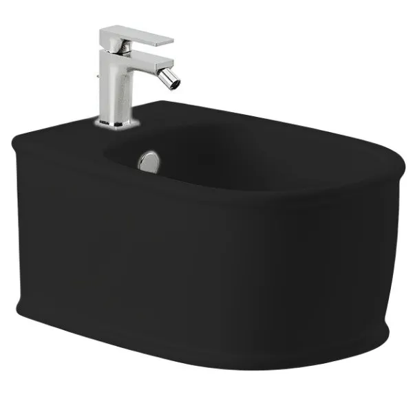 Биде Artceram Atelier подвесной с одним отверстием цвет черный матовый ATB001 17 00 — фото 2, Биде подвесные