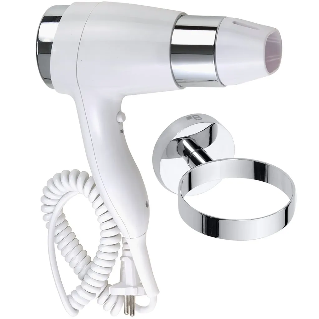 999433084 HOTEL Фен с держателем белый BEMETA — фото 1, Фены для общественных мест