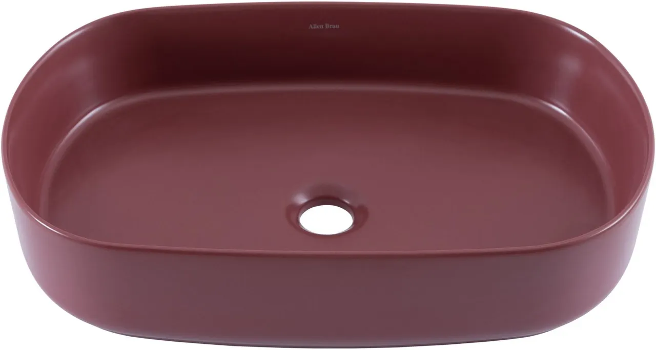Раковина накладная Allen Brau Fantasy 55 4.11022.BD бордо — фото 2, Раковины накладные