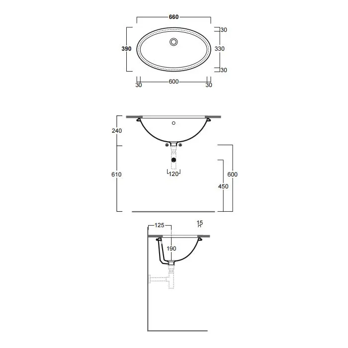 Раковина SIMAS LFT Spazio встраиваемая снизу без отверстий цвет белый LFT74 — фото 2, Раковины встраиваемые снизу