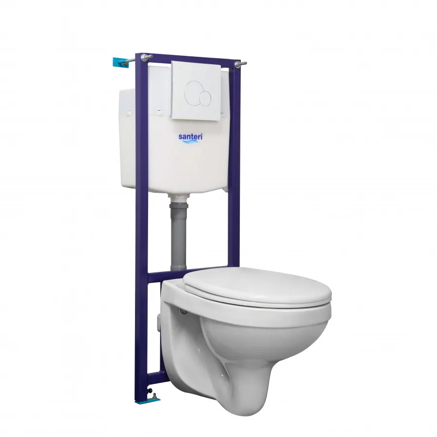 Товар: Пэк Альфа (подвес. унитаз с сиденьем полипр, инсталляция, белая панель SANTERI 138159S0000B2 - фото 2 Пэк Альфа (подвес. унитаз с сиденьем полипр, инсталляция, белая панель SANTERI 138159S0000B2 — фото 2, Инсталляции