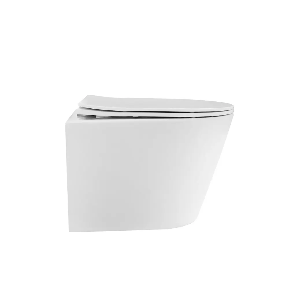 Унитаз ABBER Bequem AC1102TMW подвесной белый матовый, безободковый, смыв торнадо — фото 11, Подвесные унитазы