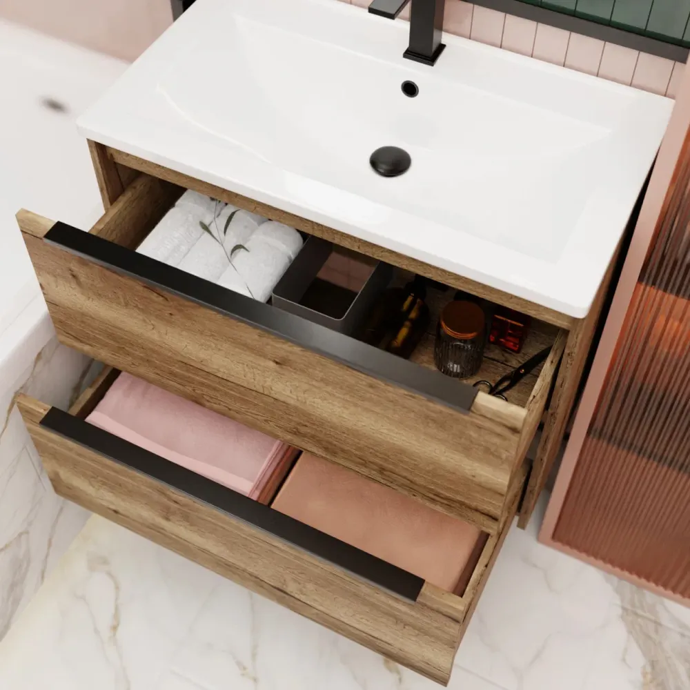 Товар: Тумба под раковину подвесная La Fenice Tesoro FNC-01-TES-DGT-100-2, табак - фото 4 Тумба под раковину подвесная La Fenice Tesoro FNC-01-TES-DGT-100-2, табак — фото 4, Тумбы под раковину