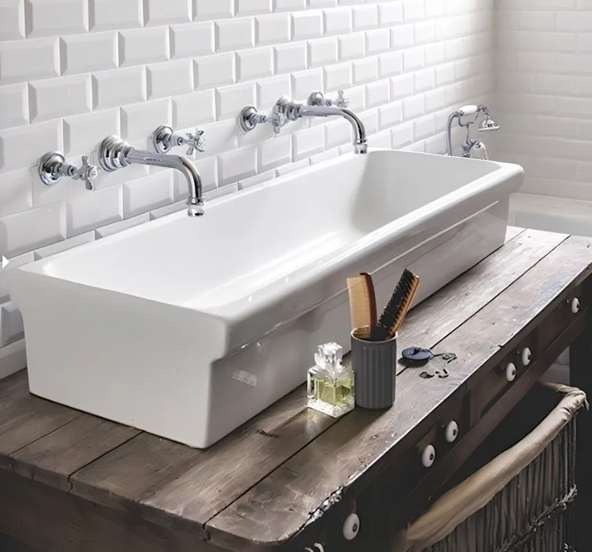 Раковина SIMAS SPECIALI накладная эмалированная с 4 сторон без отверстий цвет белый S77 — фото 3, Раковины накладные