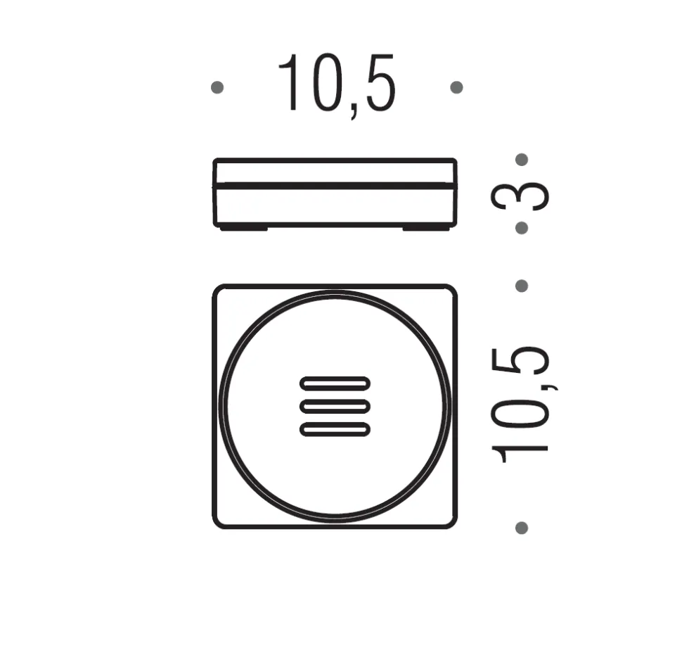Мыльница COLOMBO DESIGN MINI Q B5040.GM настольная цвет графит матовый — фото 2, Мыльницы