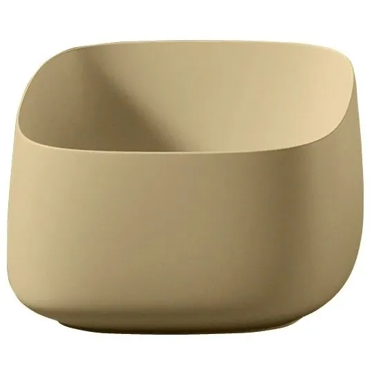 Раковина Artceram Cognac Quadro накладная без отверстий цвет zync yellow COL006 12 00 — фото 2, Раковины накладные