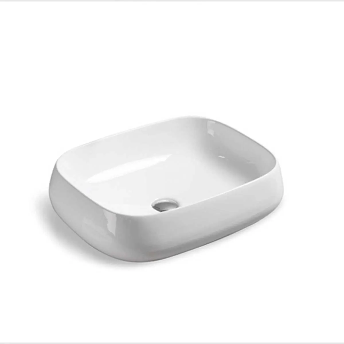 Раковина керамическая Vincea VBS-107, 560*420*145, накладная, цвет белый — фото 1, Раковины накладные