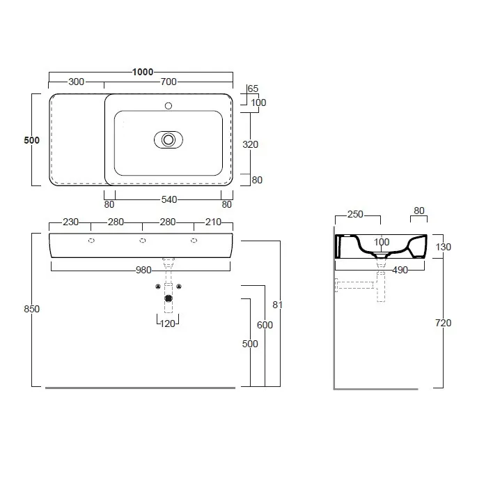 Раковина SIMAS HENGES подвесная или накладная с одним отверстием цвет белый HE12 — фото 2, Раковины накладные