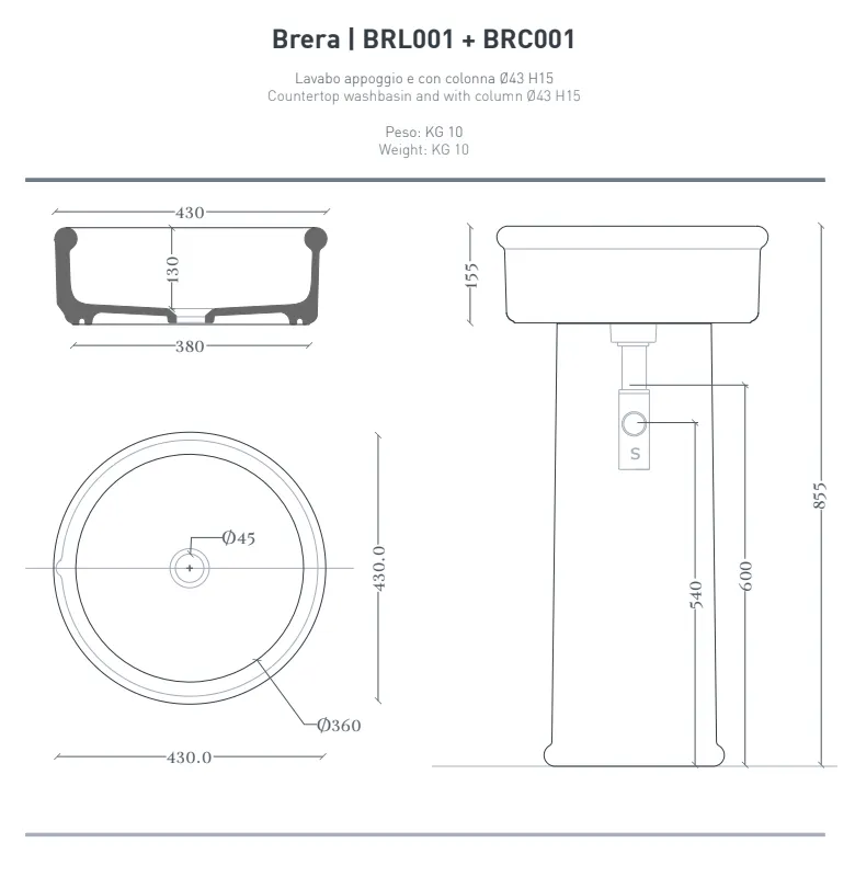 Товар: Раковина Artceram Brera накладная без отверстий цвет белый BRL001 01 00 - фото 3 Раковина Artceram Brera накладная без отверстий цвет белый BRL001 01 00 — фото 3, Раковины накладные