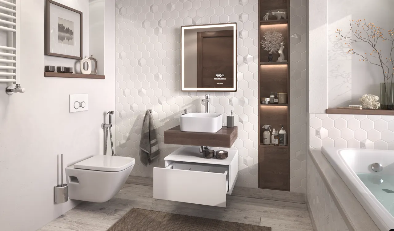 Столешница VELVEX Unit 60, дуб карпентер st.UNI.60-628 — фото 5, Столешницы под раковину