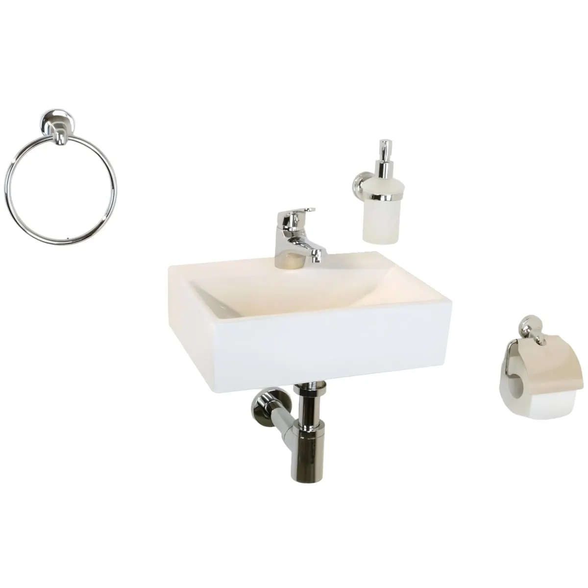 Раковина маленькая GS, 36,5x25x10,5 cm, белая керамика 32576 — фото 19, Раковины