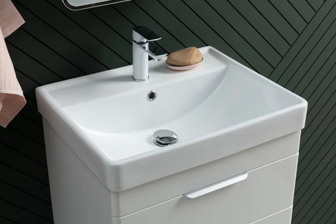 Товар: Раковина Aquanet Ирис 60 белая 00301803 - фото 8 Раковина Aquanet Ирис 60 белая 00301803 — фото 8, Раковины