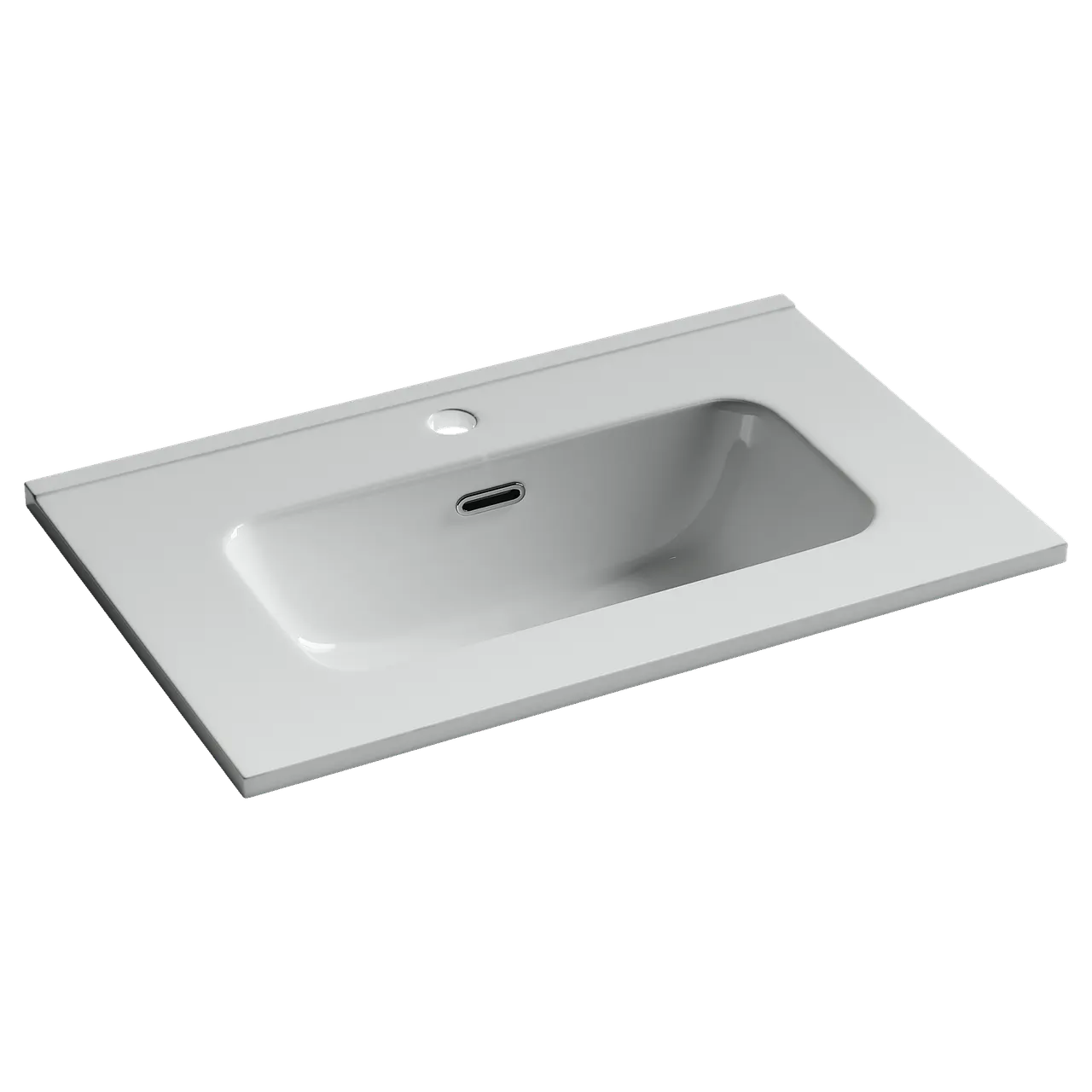 CN7025 Раковина мебельная накладная Compact 610x395x170, цвет белый — фото 1, Раковины накладные